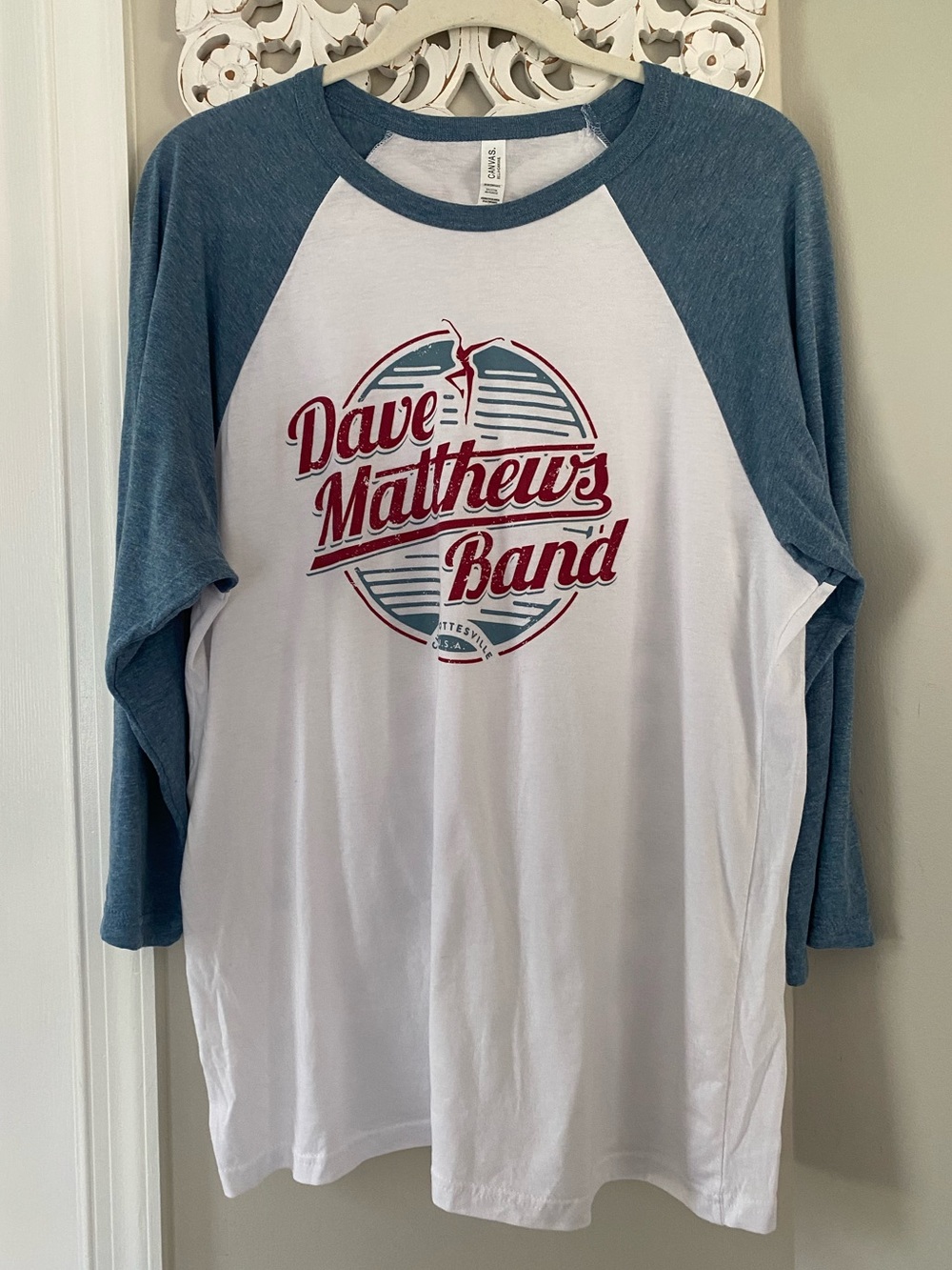Dave Matthews Band Concert Tshirt Raglan Sleeve Sz Large Rock Band DMB